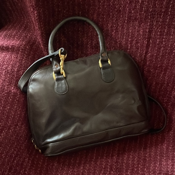 Vintage Perlina leather bowler style handbag with dust bag - Picture 2 of 10